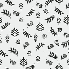 Seamless vector patterns with botanical elements