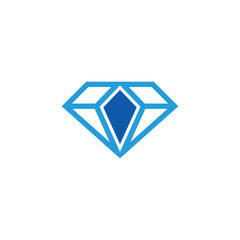 simple geometric center blue diamond simple vector - obrazy, fototapety, plakaty