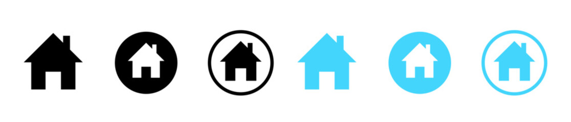 Web home icon for apps and websites. House icon. Vector illustration