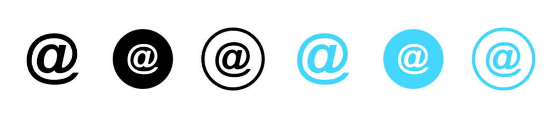  Email address vector sign. symbol @ button. Vector illustration - obrazy, fototapety, plakaty