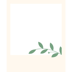 Polaroid with Leaves