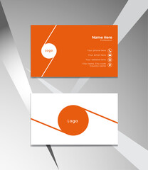Corporate business card with two color, modern and simple card, visiting card, business card template. 