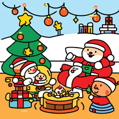 navidad feliz clipart - Kidut