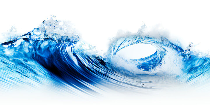 crashing blue waves splashing water transparent texture