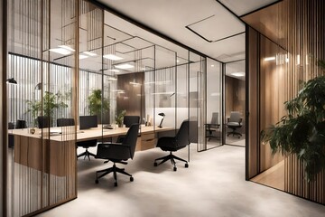 modern office interior generated by AI technology