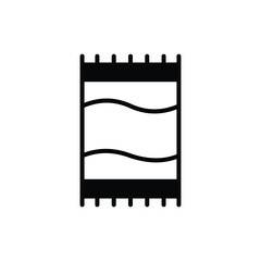Towel icon isolate white background vector stock illustration.