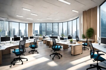 office interior generated by AI technology