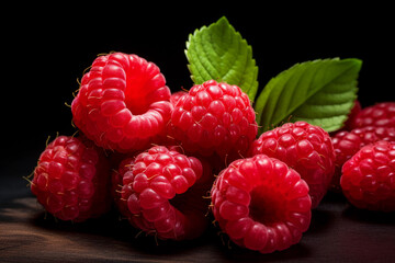 Raspberry berry close-up