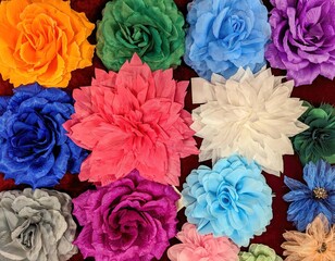 Flowers - brooches. Set of fabric flowers