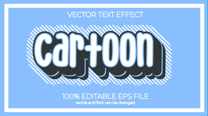 cartoon editable text effect style, EPS editable text effect