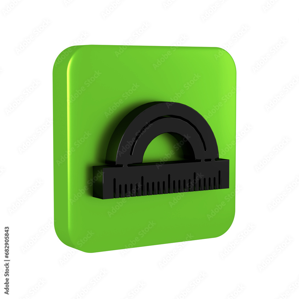 Poster black protractor grid for measuring degrees icon isolated on transparent background. tilt angle mete