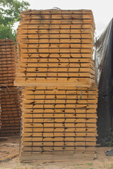 Wood stack storage timber wooden materials lumber pile industry stock