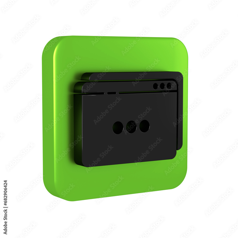 Poster black website template icon isolated on transparent background. internet communication protocol. gre