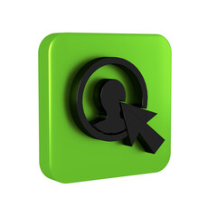 Black User of man in business suit icon isolated on transparent background. Business avatar symbol...