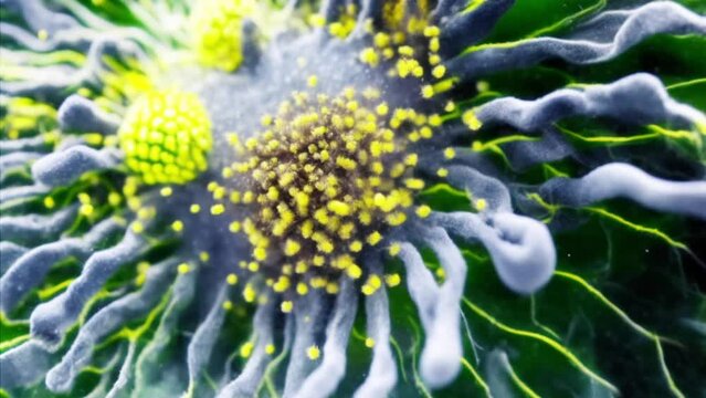 cell life, abstract scientific illustration
