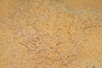 Yellow Natural Wood Shavings Waste Resource Recycling Industrial Material Sawdust