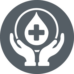 Blood, donation, health icon