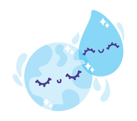 water day character world cute