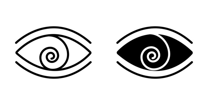 Hypnotic vector icon set. vector illustration
