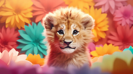 cartoon lion illustration
