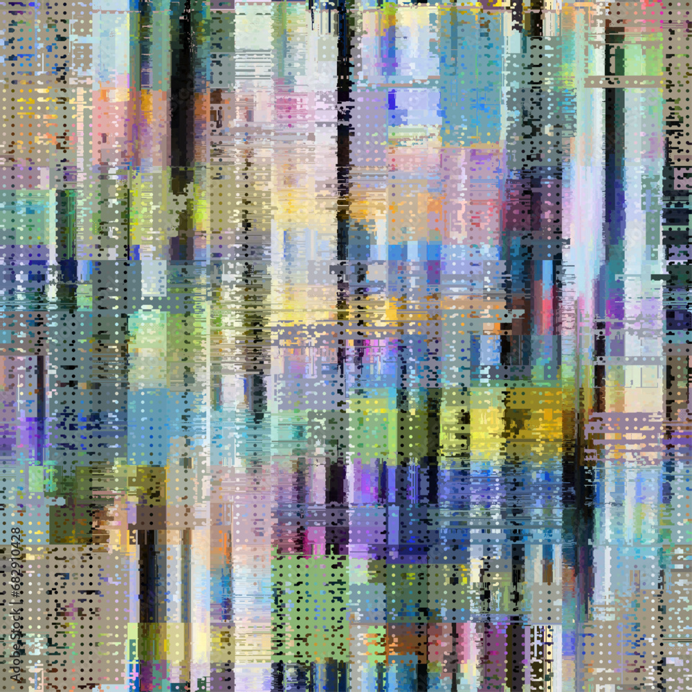 Fototapete vector image with imitation of grunge datamoshing texture. retro risograph texture.