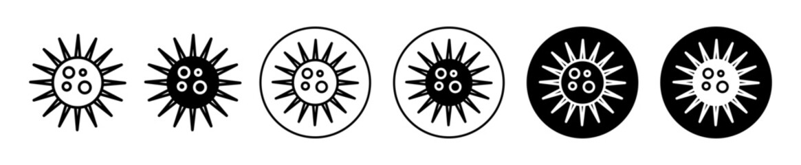Sea urchin icon illustration set