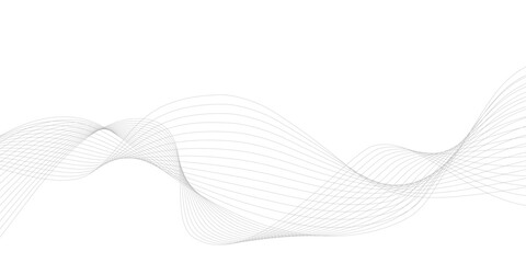 Abstract wave digital element for design. Curved wavy line design element 
