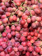 red grapes in the market