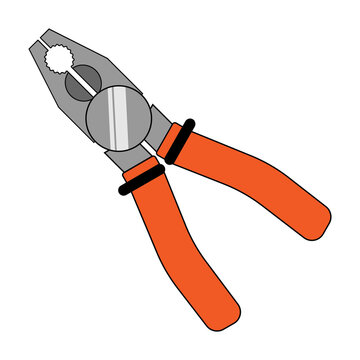 Vetor de um alicate feito no Illustrator.