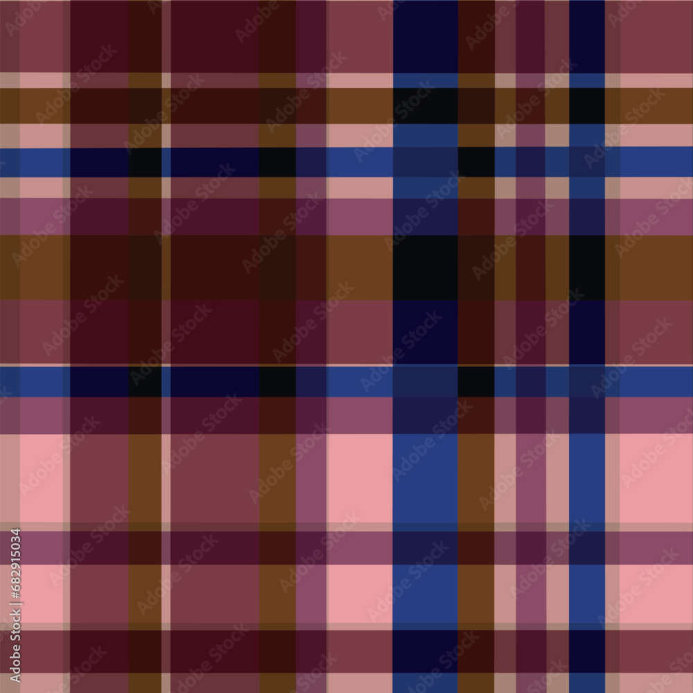 Aufkleber Modern vector abstract  geometric minimalist background with colorful tartan pattern