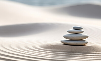 Obraz na płótnie Canvas zen stones on the sand