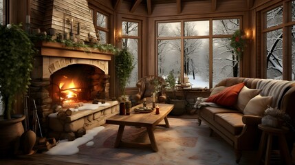 Winter cabin