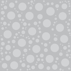 Seamless abstract pattern background with white polka circles texture on a gray background vector illustration. Perfect for fabric, wallpaper, packaging, poster