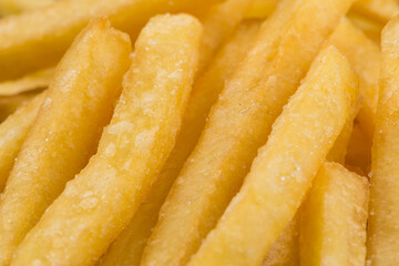 Fried potatoes closeup