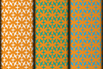 Vector floral pattern design template. 