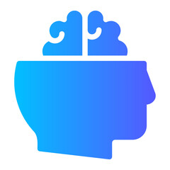 Obraz premium open minded gradient icon