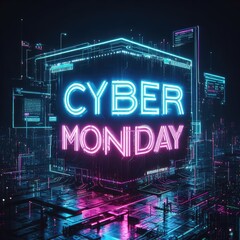 photo top view cyber monday composition