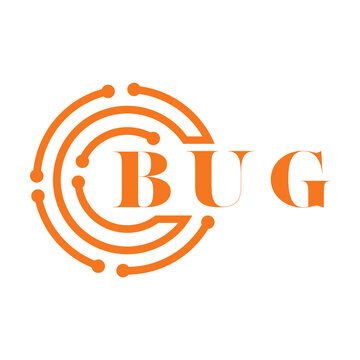 BUG letter design. BUG letter technology logo design on white background. BUG Monogram logo design for entrepreneur and business