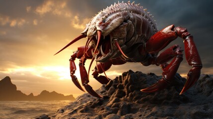 angry scorpion monster background wallpaper ai generated image - obrazy, fototapety, plakaty