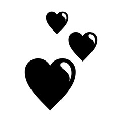 Love icon vector design template illustration in trendy flat style suitable your design web