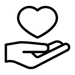 compassion line icon