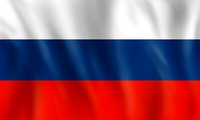 Russian Federation flag. Independence concept.