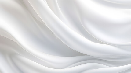 The white fabric that is wavy and curved to look beautiful.