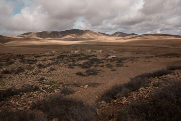 Epic landscape from Fuerteventura volcanic island in Spain