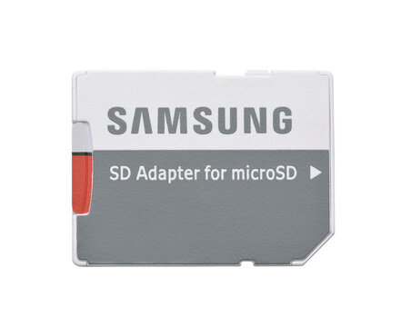 Front view of Samsung  SD adapter for microSD card