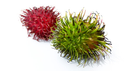 rambutan fruit isolated on a white background