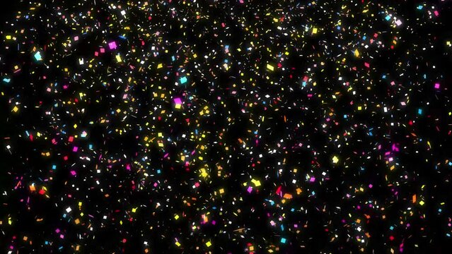 Falling Colorful Shinny Confetti Particles. High quality 4k footage