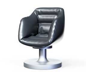 Fototapeta premium 3d render of an old rocking chair on white