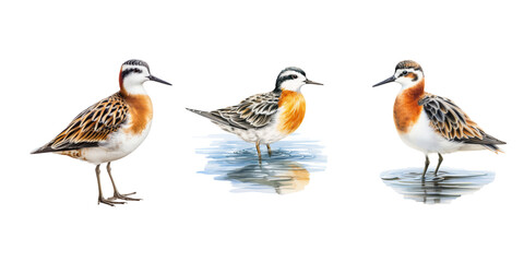Fototapeta premium phalarope isolated on white background