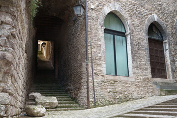 Fototapeta na wymiar Historic buildings of Spoleto, Umbria, Italy